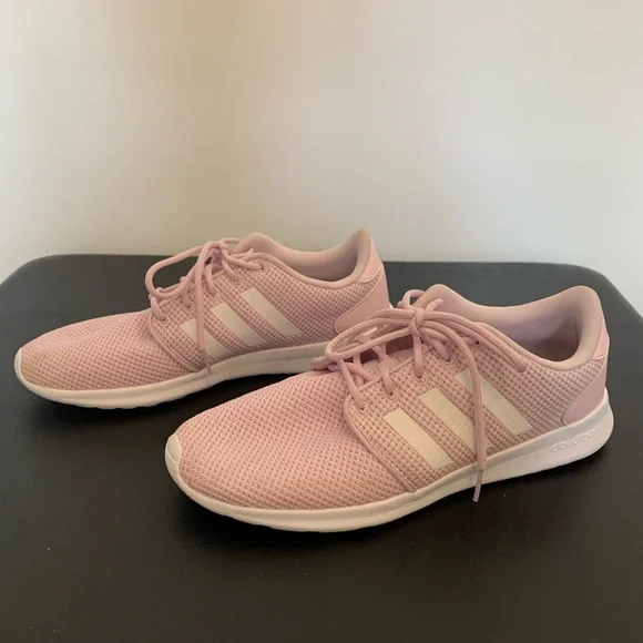 Adidas Cloudfoam QT Racer Running Shoes Women’s SZ 10 Pink with White Strips - Picture 3 of 8